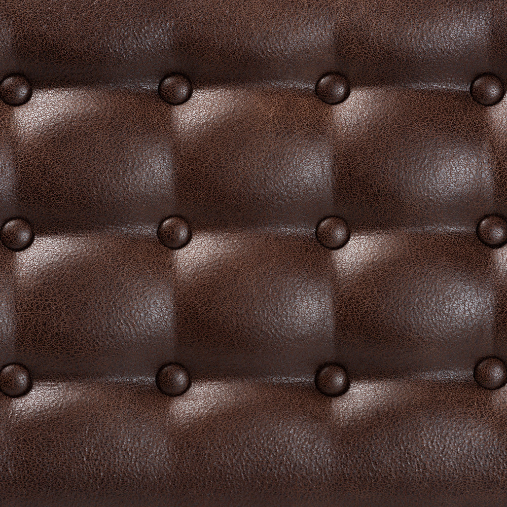 Baxton Studio - Walsh Dining Bench in Dark Brown/Walnut Brown - WM5030-Dark Brown/Walnut view 5