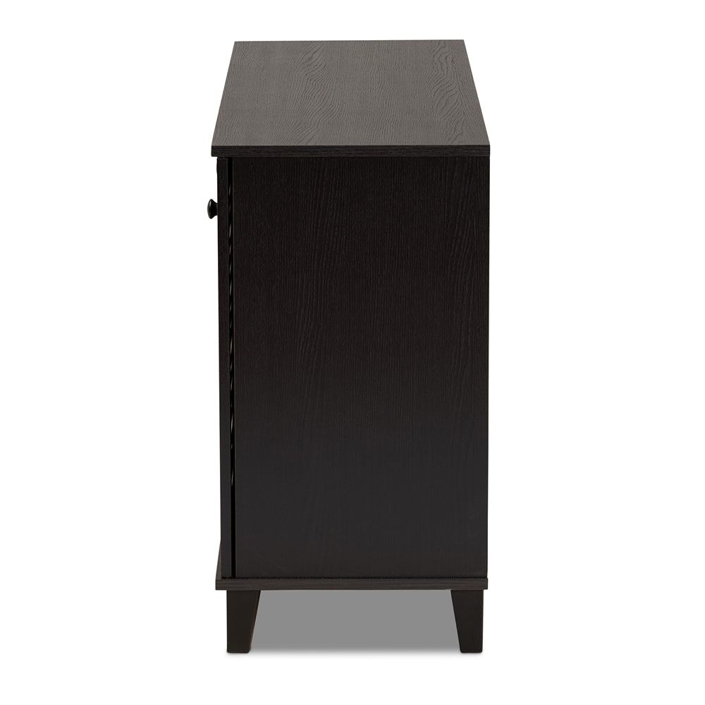 Baxton Studio - Warren Shoe Cabinet in Dark Brown - FP-04LV-Espresso view 4