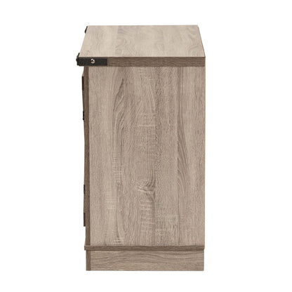 Baxton Studio - Wayne Shoe Cabinet in Oak brown - SC910041-2-Oak-Shoe Cabinet view 4