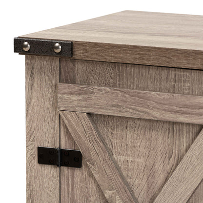 Baxton Studio - Wayne Shoe Cabinet in Oak brown - SC910041-2-Oak-Shoe Cabinet view 5