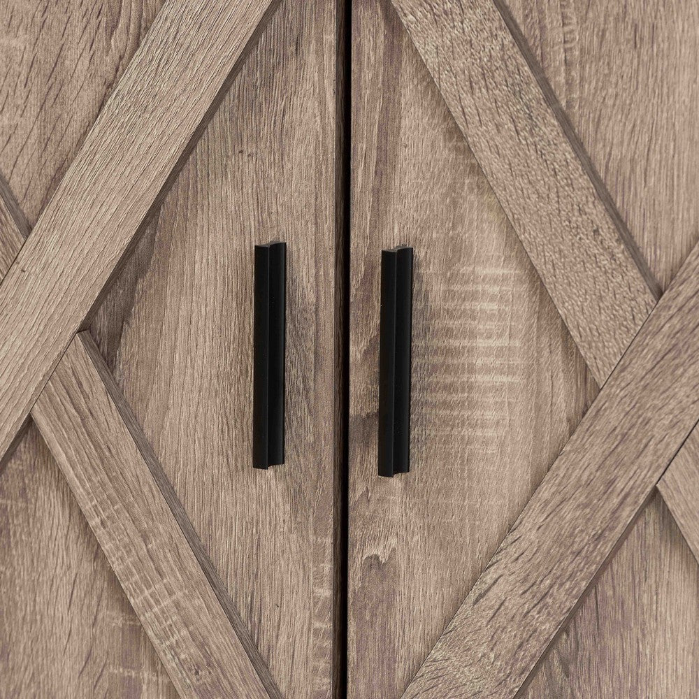 Baxton Studio - Wayne Shoe Cabinet in Oak brown - SC910041-2-Oak-Shoe Cabinet view 6