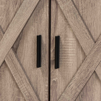 Baxton Studio - Wayne Shoe Cabinet in Oak brown - SC910041-2-Oak-Shoe Cabinet view 6