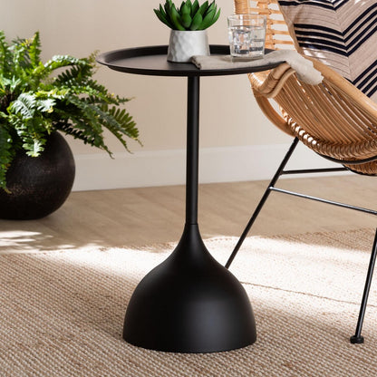 Baxton Studio - Webb End Table in Black - H01-132670-Black/Metal-Side Table view 6