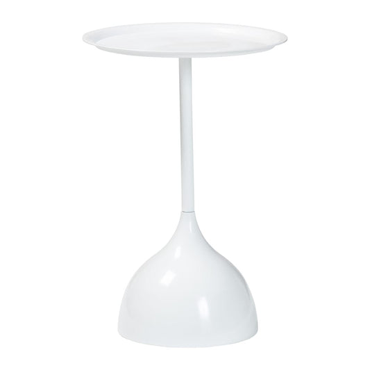 Baxton Studio - Webb End Table in White - H01-132670A-White/Metal-Side Table view 1