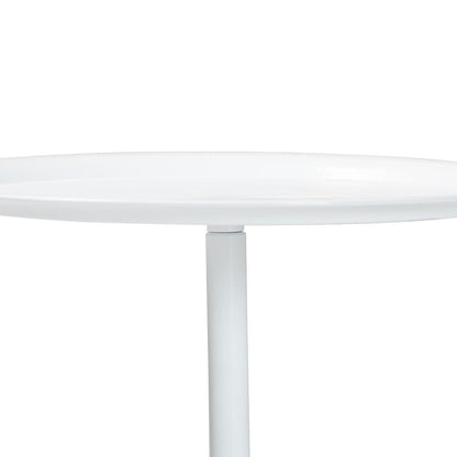 Baxton Studio - Webb End Table in White - H01-132670A-White/Metal-Side Table view 2