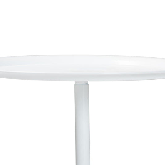 Baxton Studio - Webb End Table in White - H01-132670A-White/Metal-Side Table view 2