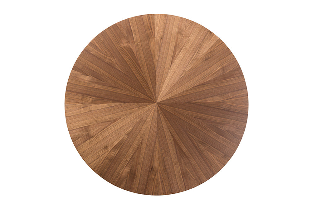 Baxton Studio - Wendy Dining Set - Walnut Sunburst Dining Set view 4
