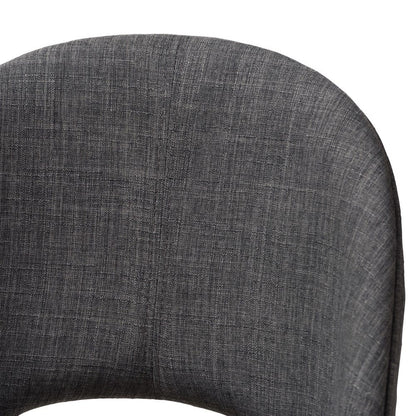 Baxton Studio - Wesley Set of 2 Dining Chairs in Dark Grey - Wesley-Dark Grey-DC view 4