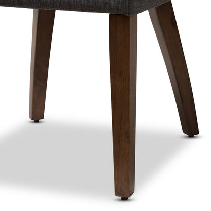 Baxton Studio - Wesley Set of 2 Dining Chairs in Dark Grey - Wesley-Dark Grey-DC view 5