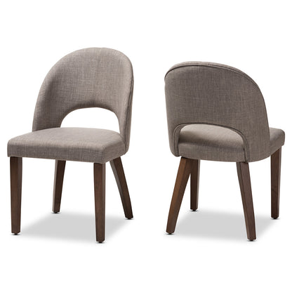 Baxton Studio - Wesley Set of 2 Dining Chairs in Light Grey - Wesley-Light Grey-DC view 1