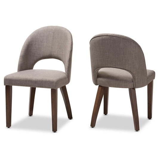 Baxton Studio - Wesley Set of 2 Dining Chairs in Light Grey - Wesley-Light Grey-DC view 1