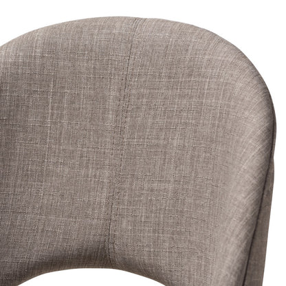 Baxton Studio - Wesley Set of 2 Dining Chairs in Light Grey - Wesley-Light Grey-DC view 4