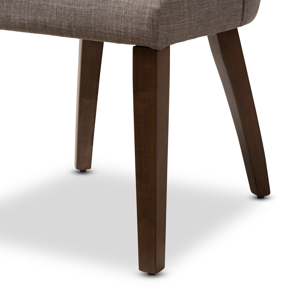 Baxton Studio - Wesley Set of 2 Dining Chairs in Light Grey - Wesley-Light Grey-DC view 5