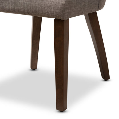 Baxton Studio - Wesley Set of 2 Dining Chairs in Light Grey - Wesley-Light Grey-DC view 5