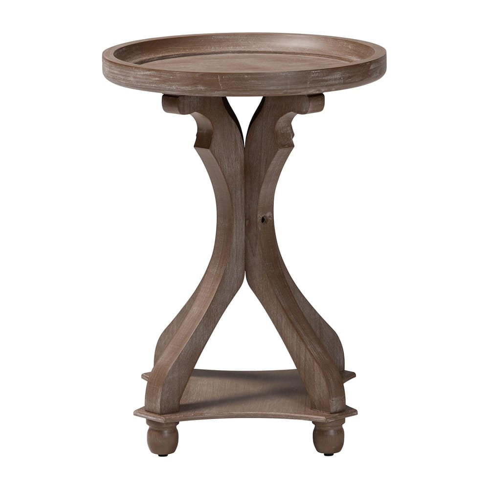 Baxton Studio - Westlyn End Table in Antique Brown - JY24A183-Brown-ET view 2