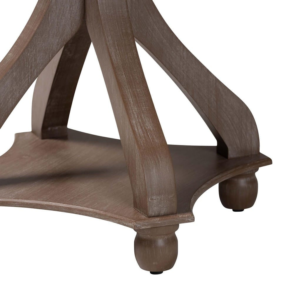 Baxton Studio - Westlyn End Table in Antique Brown - JY24A183-Brown-ET view 4