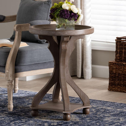 Baxton Studio - Westlyn End Table in Antique Brown - JY24A183-Brown-ET view 7