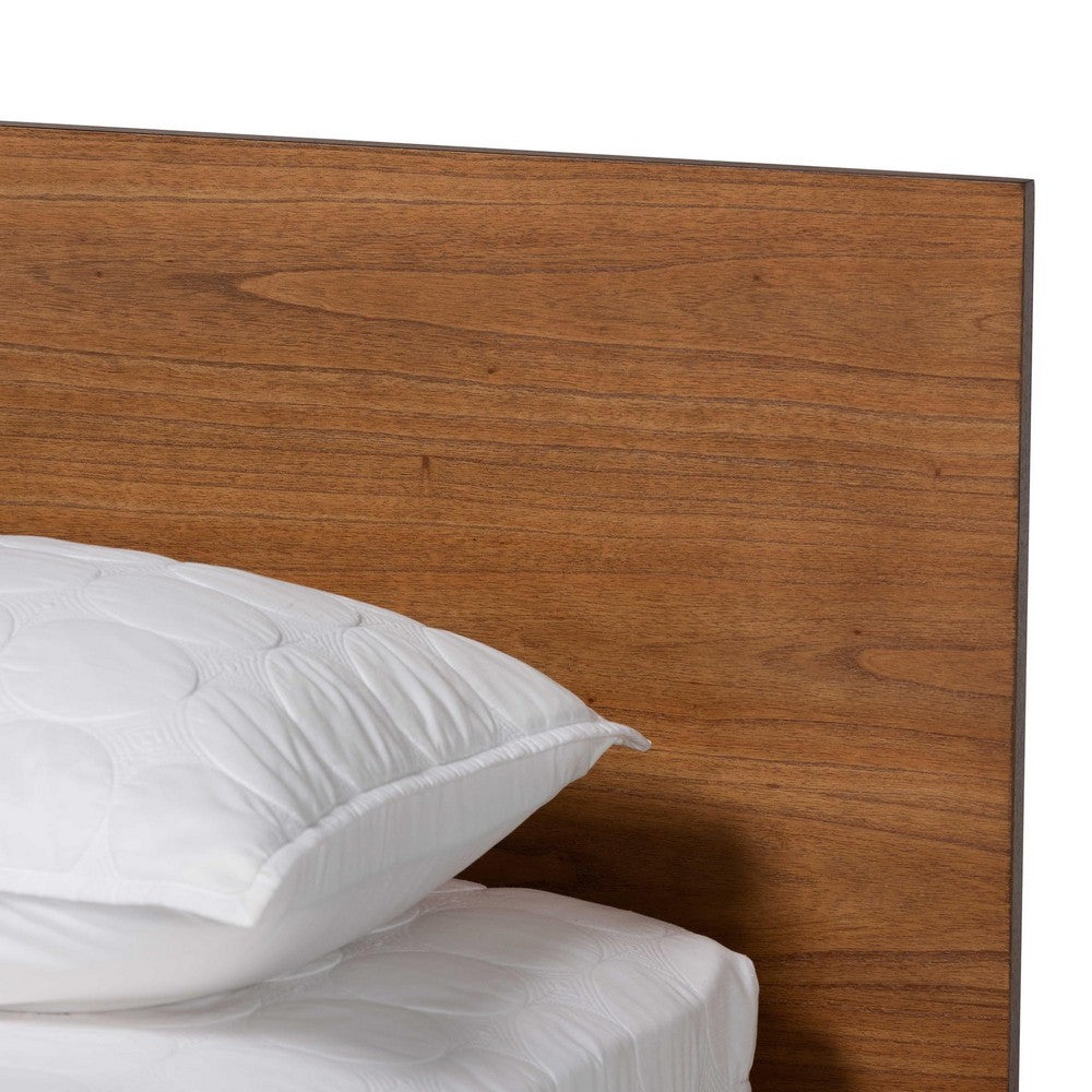 Baxton Studio - Wheatley Queen Size Bed in Walnut Brown - SW8519-Walnut-M17-Queen view 4