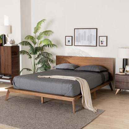 Baxton Studio - Wheatley Queen Size Bed in Walnut Brown - SW8519-Walnut-M17-Queen view 7
