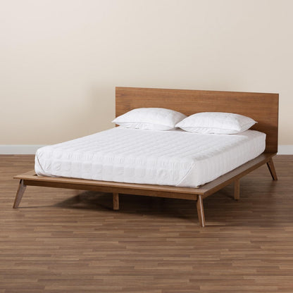 Baxton Studio - Wheatley Queen Size Bed in Walnut Brown - SW8519-Walnut-M17-Queen view 8