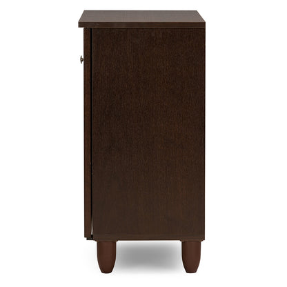 Baxton Studio - Winda Shoe Cabinet in Dark Brown - SC864572 B-Wenge view 4