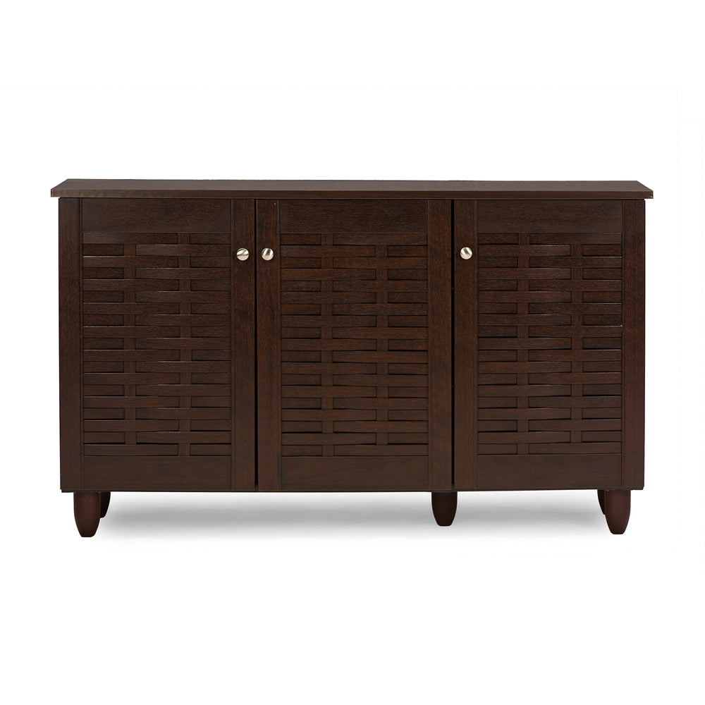 Baxton Studio - Winda Shoe Cabinet in Dark Brown - SC864573 B-Wenge view 2
