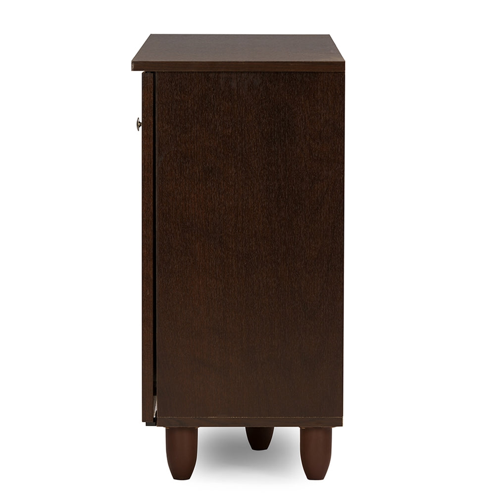 Baxton Studio - Winda Shoe Cabinet in Dark Brown - SC864573 B-Wenge view 5