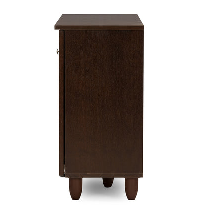 Baxton Studio - Winda Shoe Cabinet in Dark Brown - SC864573 B-Wenge view 5