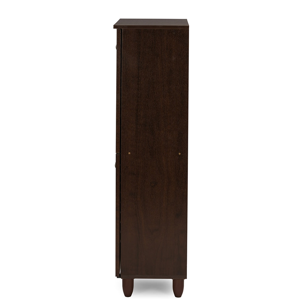 Baxton Studio - Winda Shoe Cabinet in Dark Brown - SC864574 B-Wenge view 6