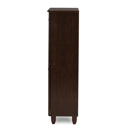 Baxton Studio - Winda Shoe Cabinet in Dark Brown - SC864574 B-Wenge view 6