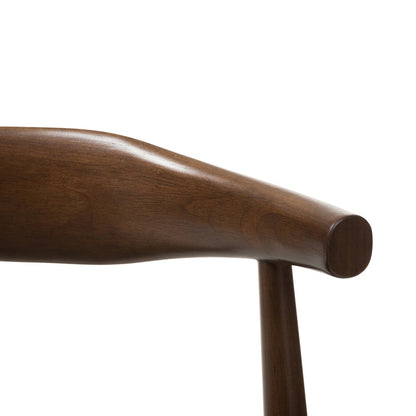 Baxton Studio - Winton Set of 2 Dining Chairs in Black/Walnut Brown - RT514-CHR view 4
