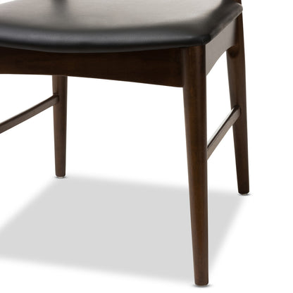 Baxton Studio - Winton Set of 2 Dining Chairs in Black/Walnut Brown - RT514-CHR view 5