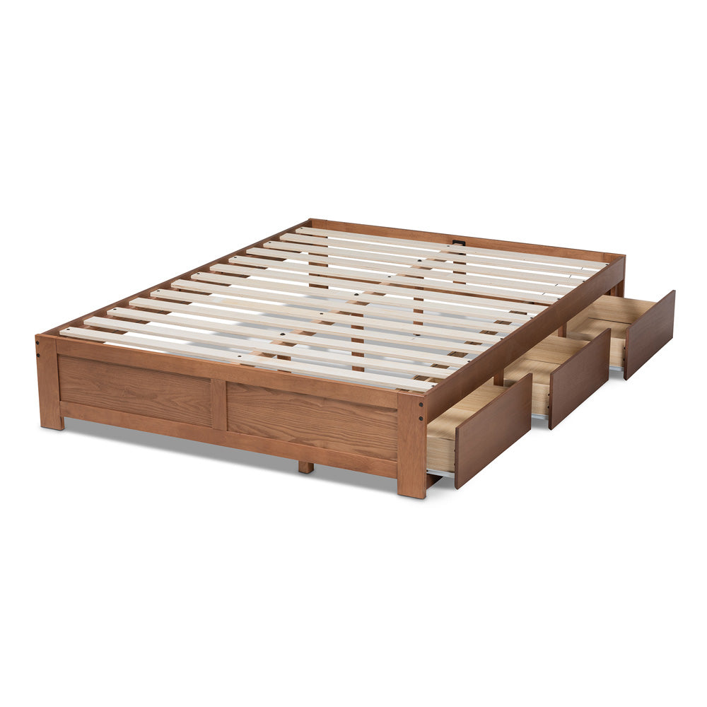 Baxton Studio - Wren King Size Bed Frame in Walnut - MG6001-Walnut-King view 5