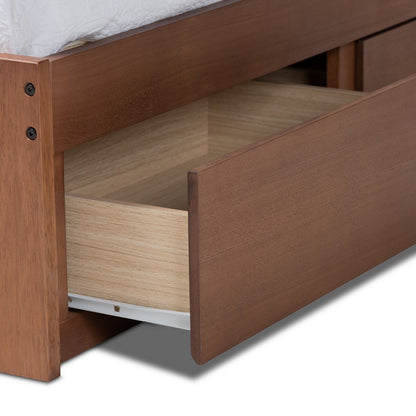 Baxton Studio - Wren King Size Bed Frame in Walnut - MG6001-Walnut-King view 7