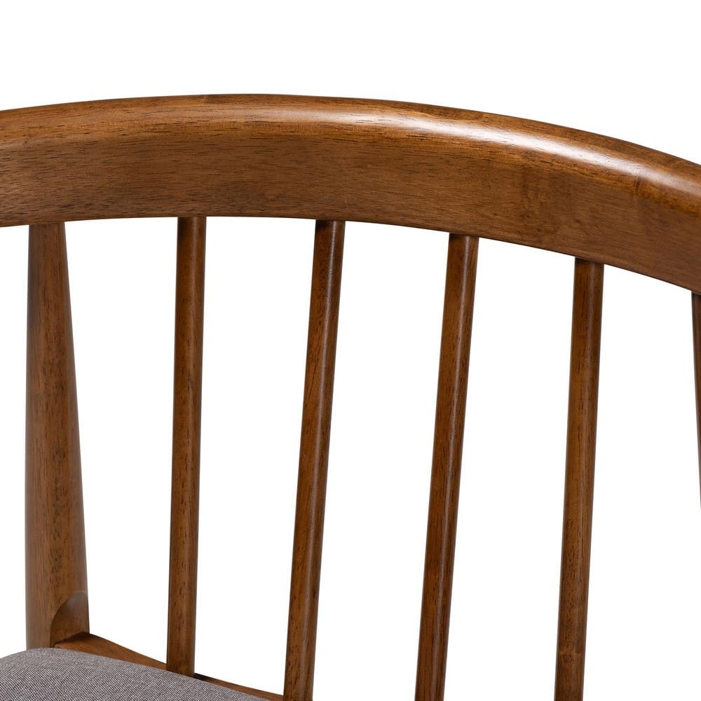 Baxton Studio - Wyatt Set of 2 Dining Chairs in Beige/"Walnut" Brown - Florence Dining Chair view 4
