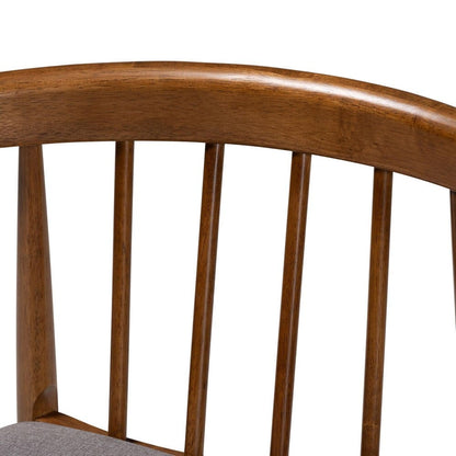 Baxton Studio - Wyatt Set of 2 Dining Chairs in Beige/"Walnut" Brown - Florence Dining Chair view 4