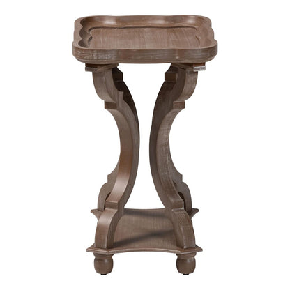 Baxton Studio - Yannick End Table in Antique Brown - JY24A182-Brown-ET view 3