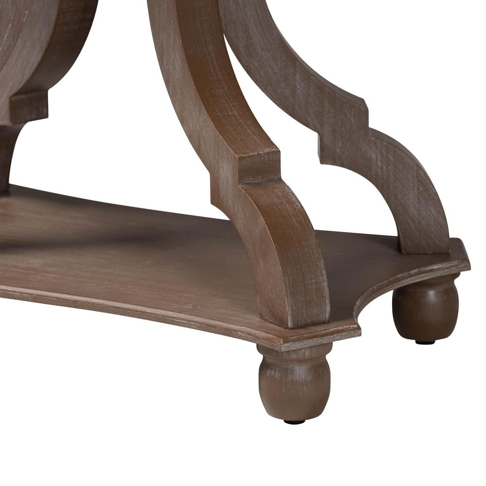 Baxton Studio - Yannick End Table in Antique Brown - JY24A182-Brown-ET view 5