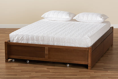Baxton Studio - Yara King Size Bed Frame in Walnut Brown - MG0068-Walnut-4DW-King-Frame view 10