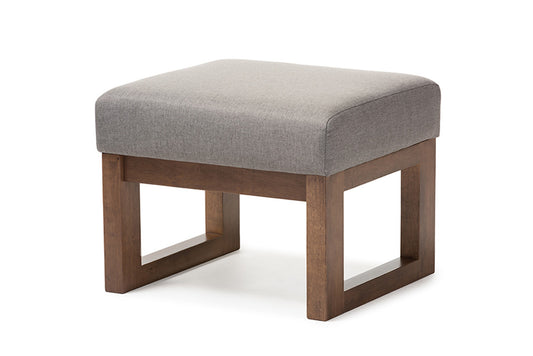 Baxton Studio - Yashiya Ottoman in Grey - BBT5200-Grey view 1