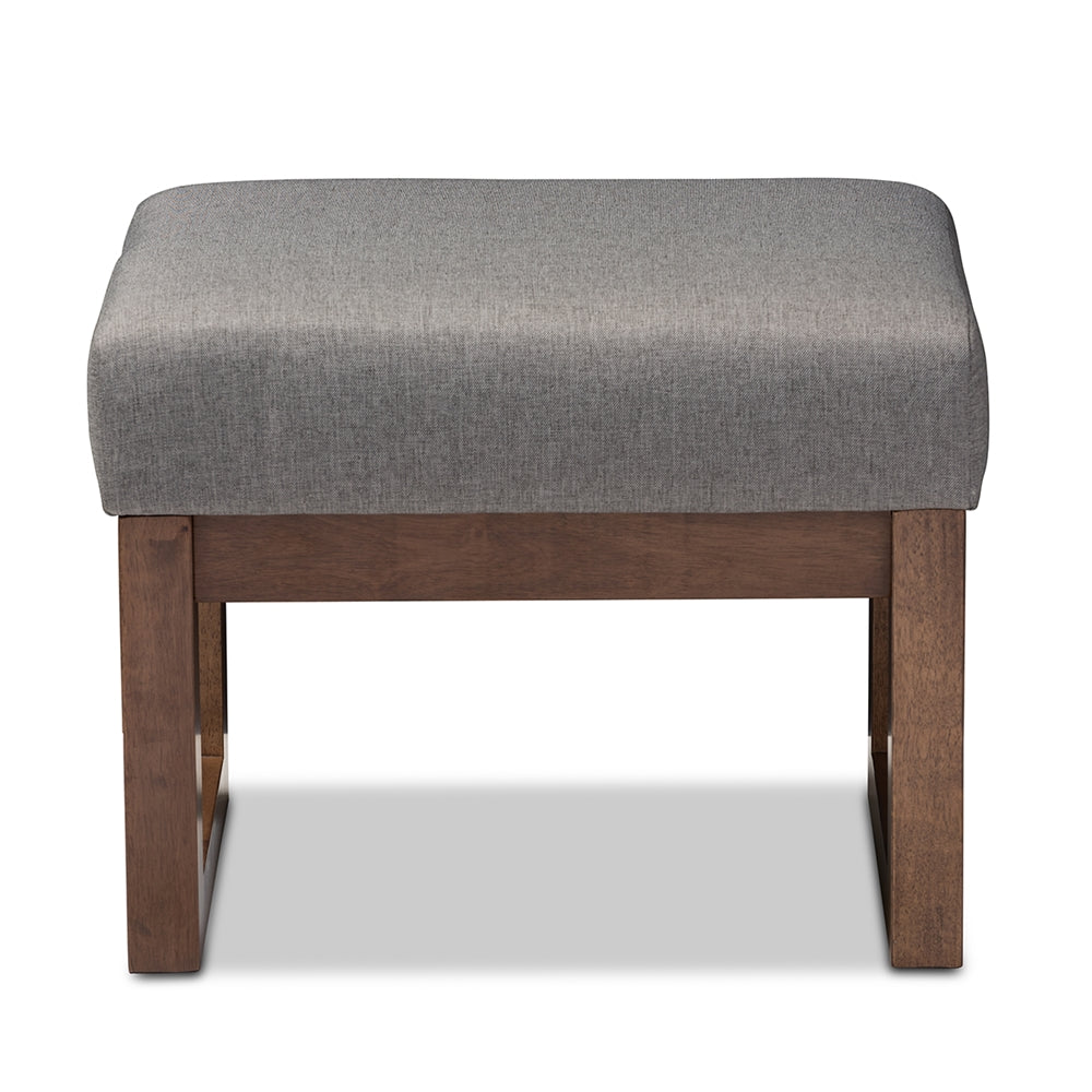 Baxton Studio - Yashiya Ottoman in Grey - BBT5200-Grey view 2