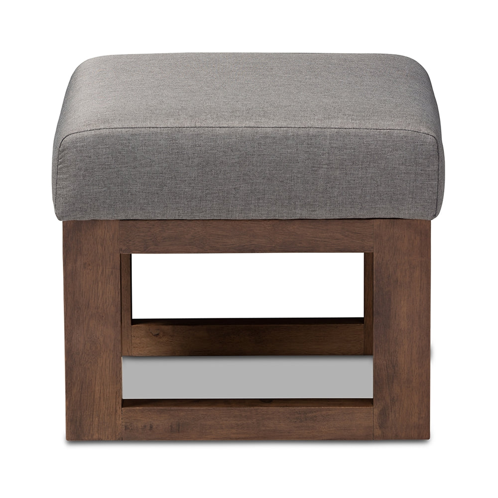 Baxton Studio - Yashiya Ottoman in Grey - BBT5200-Grey view 3