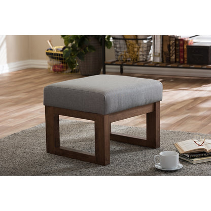 Baxton Studio - Yashiya Ottoman in Grey - BBT5200-Grey view 4