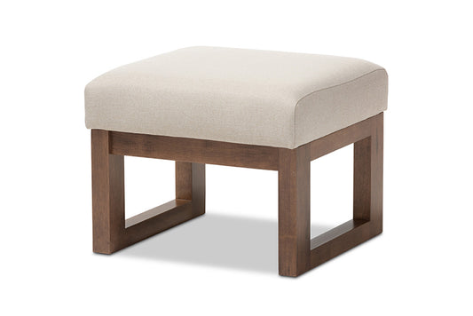 Baxton Studio - Yashiya Ottoman in Light Beige - BBT5200-Light Beige view 1