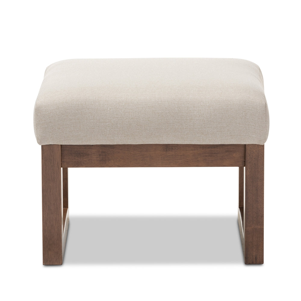 Baxton Studio - Yashiya Ottoman in Light Beige - BBT5200-Light Beige view 2