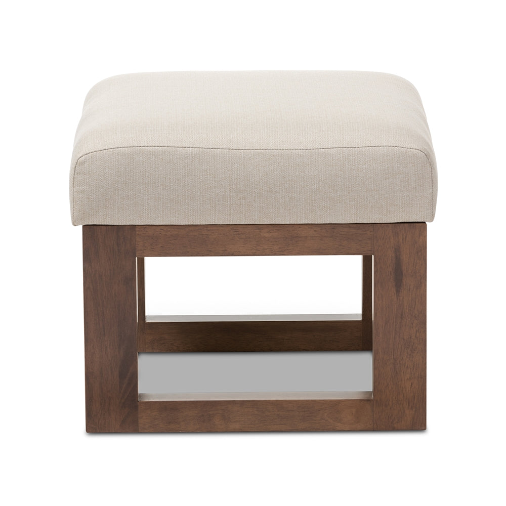 Baxton Studio - Yashiya Ottoman in Light Beige - BBT5200-Light Beige view 3
