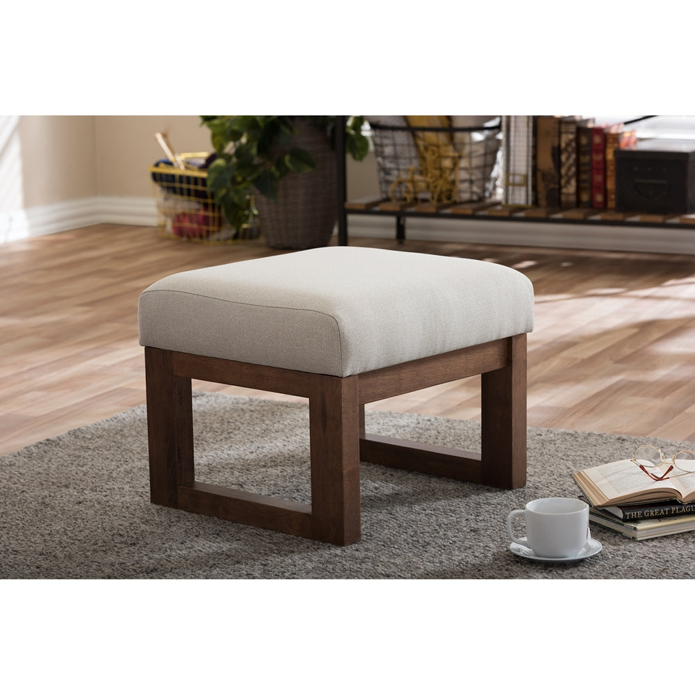 Baxton Studio - Yashiya Ottoman in Light Beige - BBT5200-Light Beige view 4