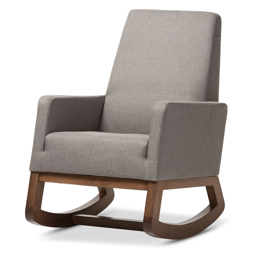 Baxton Studio - Yashiya Rocking Chair in Grey - BBT5199-Grey view 1