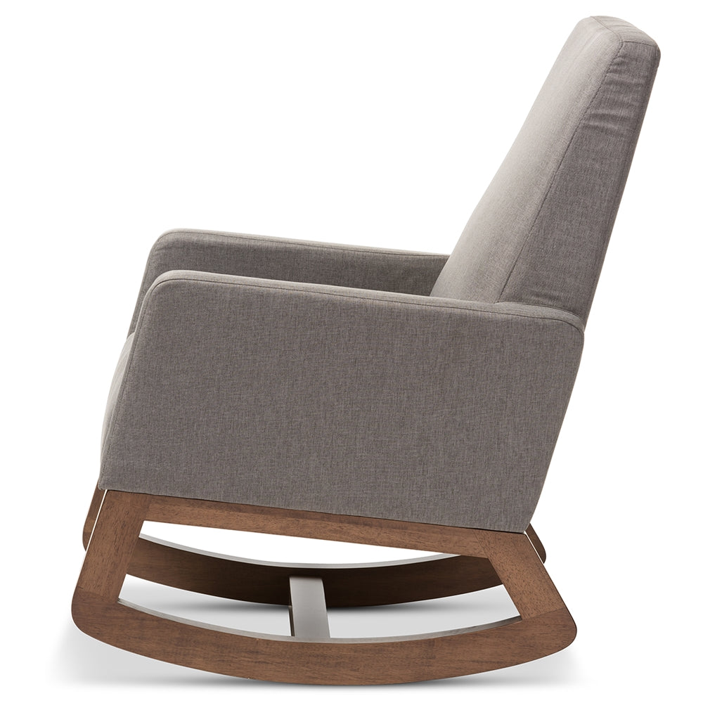 Baxton Studio - Yashiya Rocking Chair in Grey - BBT5199-Grey view 3