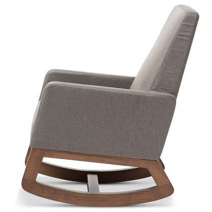 Baxton Studio - Yashiya Rocking Chair in Grey - BBT5199-Grey view 3